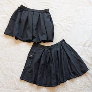 Hot Topic 2 Piece Bundle Black Pleated Mini Skirts